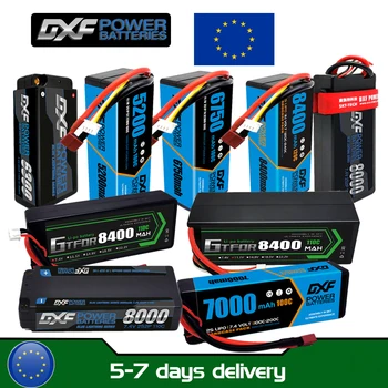 DXF 3S Lipo 2S Baterijos 7.4 V, 11.1 V 5200mah 6750mah 6300mah 8000mah 8400mah T/Dekanai RC 1/8 Buggy Traxxasx Automobilių Off-road Truck
