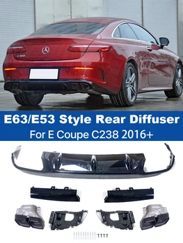E63 E53 Atrodo Stiliaus Galinis Bamperis Lūpų Difuzorius Spoileris Su Išmetamųjų Patarimai Benz E Coupe C238 E300 Sport Sedanas 2017-2019