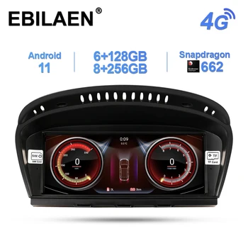 EBILAEN Android 11 Automobilio Radijo BMW 5 Series E60 E61 E62 E63 3 Serijos E90 E91 BMK/CIC Sistema Headunit GPS Navigacijos, Multimedijos