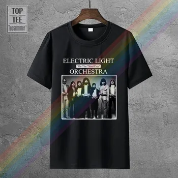 Electric Light Orchestra Trečią Dieną Marškinėliai Juodos Spalvos Medvilniniai Marškinėliai Viršuje Tee 2018 Naujas Trumpas Rankovės Vyrai Laisvi Viršuje Tee