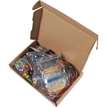 Elektronikos Įdomus Rinkinys, Maitinimo Modulis Jumper Wire 830 Taškų Breadboard Potenciometro Varžos už Arduino