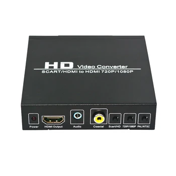 Full HD 1080P Digital Converter Aukštos raiškos Vaizdo Keitiklis HDMI į HDMI suderinamus ES/JAV Kištuko Adapteris, HDTV, HD