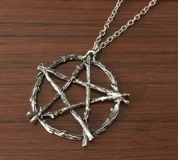 Gotikos Filialas Pentagram Steampunk Gotų Papuošalų Raganavimas Amuletas Slaptasis Wiccan Papuošalai, Karoliai, pakabukas