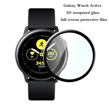 Grūdintas Stiklas Raštas Plėvelės Samsung Galaxy Žiūrėti Active 3D viso Ekrano Apsauginės plėvelės Minkštas Pluošto Stiklo Filmai