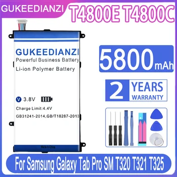 GUKEEDIANZI Bateriją T4800E T4800U T4800C T4800K Samsung Galaxy Tab Pro 8.4 Į SM-T321 T325 T320 T321 5800mAh