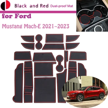 Gumos Durų Groove Kilimėlis Ford Mustang Mach-E 2021 2022 2023 Pagalvėlė Vartų Laikymo Lizdas Miestelyje Dulkėms Interjero Lipdukas Padas