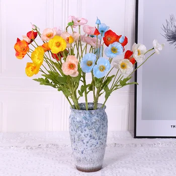 gėlės, dirbtinės Modeliavimas Yu Grožis: 4-galvos Aguonų Šilko Gėlių Netikrą Gėlių Sielovados Namuose Vestuvių Apdailos lauko dekoras