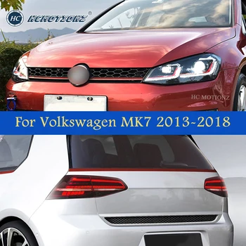 HCMOTIONZ Automobilio Lempos Volkswagen Golf 7 2013-2018 m. VW Žibintai LED galinius Žibintus Asamblėjos MK7 DRL Posūkio Signalo Žibintai