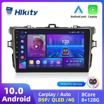 Hikity Android 11 Automobilių Radijo Carplay Multimedia Vaizdo Grotuvas Toyota Corolla 2009-2013 M. Autoradio GPS Navigacijos 2din Stereo