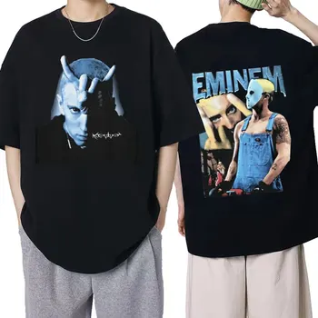 Hip-Hop Reperis Eminem Slim Shady T-shirts Derliaus Gatvės Marškinėliai Vyrams, Moterims, Harajuku Marškinėliai, Negabaritinių Streetwear Unisex