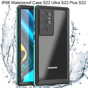 IP68 Vandeniui Case For Samsung Galaxy S22 Ultra S22 Plius 360 Visiškai atsparus smūgiams Šarvai Apima Lauko Plaukimo Telefono dėklas S22 Coque