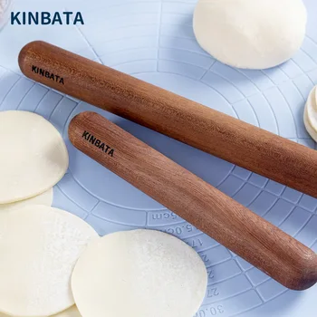 Japonija Ebony Medinis Kočėlas Virtuvės Valgių Kepimo Įrankiai Amatų Kepimo Minkštas Pyragas Apdaila Juoda Tešlos Volelio