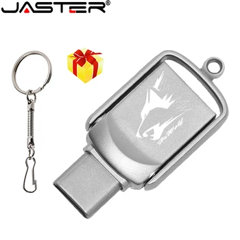 JASTER USB 2.0 Flash Drive 64GB U Disko 32GB Dovana TIPAS-C Pen Drives 16GB 8GB 4GB Ateina Su Dovanomis Key Chain Memory Stick