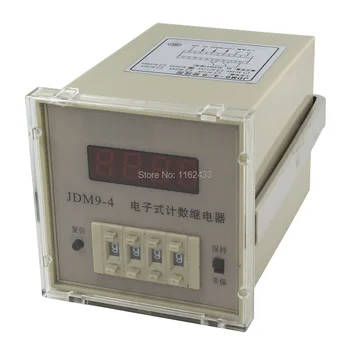 JDM9-4 suskaičiuoti, skaitmeninis skaitiklis skaičiavimo relay AC 110V, 220V DC 24V 12V AC 380V