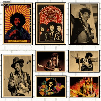 Jimi /Hendrix Kraftpopieris Plakatas Alternatyvių Abstraktaus Meno Tapybos Juokinga Siena Lipdukas Kavos Namai Baras Namų Dekoro dovana
