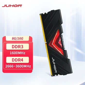 JUHOR Memoria Ram DDR3 DDR4 4GB 8GB 16GB 1 600mhz 1866MHz 3600MHz 2666MHz 3000MHz 3200MHz Atmintis Darbalaukio Dimm Su Šilumos Kriaukle