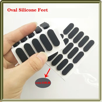Juodos spalvos, Ovalo formos Silikoninės Gumos Kojų Lipnios amortizatoriumi Trinkelėmis Sąsiuvinis Non-Slip Pad Plotis 9MM Gamyklos Tiesioginio Pardavimo