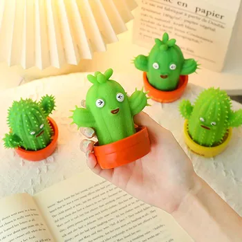 Juokinga Kaktusas Išskleidimo Žaislas Kawaii Tampri Kaktusas Augalų Fidget Žaislai Suaugusiems Antistress Jutimo Žaislai Vaikams Autizmo ADHD