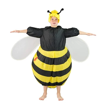JYZCOS Pripučiami Bumble Bee Kostiumai Moterims Helovinas Suaugusiųjų Išgalvotas Suknelė Przybornik Cosplay Gyvūnų Puras Šalies Blowup Karnavalas