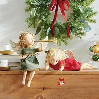 Kalėdų Angelas Figūrėlės Pasakų Sodo Miniatiūros Dervos Papuošalai Fairy Elf Mergina Statula Namų Dekoro Kambario Dekoracija Gimtadienio Dovana