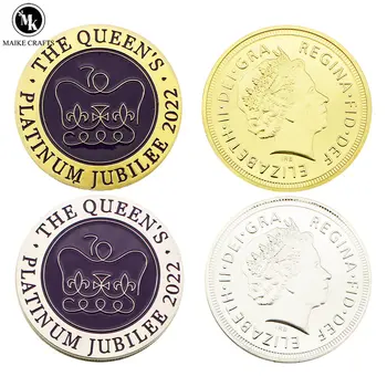 Karalienė Elžbieta II 70-Osioms Progines monetas, Platiną Jubiliejaus didžiosios Britanijos Monarcho Metalinių Ženkliukų Kolekcija, Verslo Dovanų