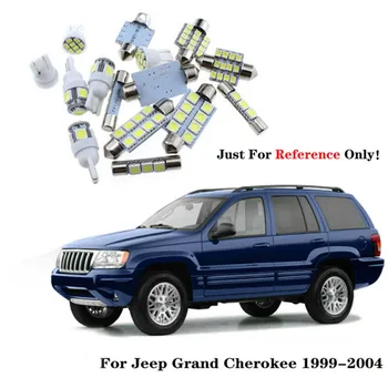 Karšto Pardavimas 18 x Balta Interjero LED Žibintai Paketo Komplektas 1999-2004 Už Jeep Grand Cherokee WJ Automobilių Reikmenys 100% Aukštos Kokybės