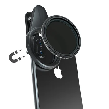 Kase Clip-on Magnetinio ND2-400 Reguliuojamas Telefono Fotoaparato Objektyvas Netural Tankis ND Filtrą su Apkaba, skirta 