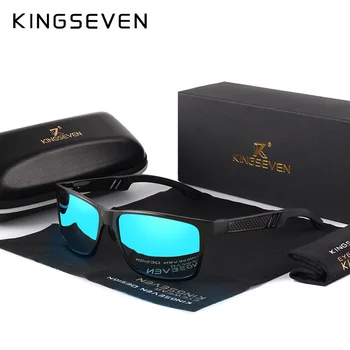 KINGSEVEN 2021 Aliuminio Aikštėje Vyrų/Moterų Poliarizuota Danga Veidrodėliai Saulės GlassesEyewear Akiniai nuo saulės Vyrams