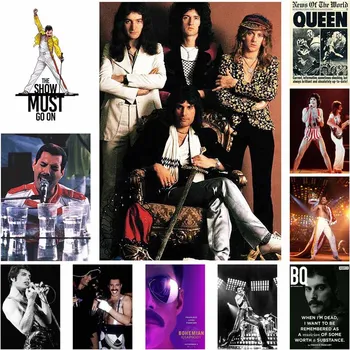 Klasikinio Roko Grupė Queen Plakatas Žinomų Pop Žvaigždė Dainininkė Nuotraukas Balto Popieriaus Muzikos Spaudinių Tapybos Sienos Meno Dekoro Namų Freskos Dovanos