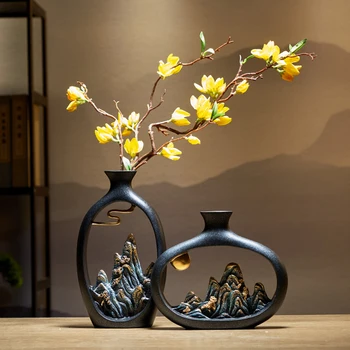Kūrybiškumo Japonų Stiliaus Feng Shui Turto Vaza Biuro Kambarį Darbastalio Apdaila, Vazos, Namų Dekoro Priedai Meno Dovana