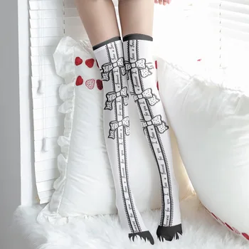 Lankas Spausdinti Lolita Japonijos Over-the-knee Tinklinės Kojinės Ponios Mielas Studentų Dugno Kojinės Lolita Mergaičių Kojinės Plonos Skyriuje 1pc