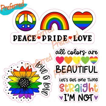 LGBTQ Pasididžiavimas - Taikos Pasididžiavimas Meilės Lipdukas Gėjų LGBTQ Juokinga Bagažo,Sienų ,Šaldytuvas, Langų, Automobilių Lipdukai Lipdukas