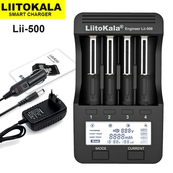 Liitokala Lii-500 LCD), 3,7 V 18650 18350 18500 16340 17500 25500 10440 14500 26650 1.2 V AA AAA NiMH ar Ličio Baterijos Kroviklis