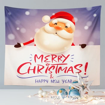 Linksmų Kalėdų Mielas Santa Claus Gobelenas Didelis Audinio Sienos Gobelenas Namo Gyvenamasis Kambarys Miegamasis Fone Dekoro Paplūdimio Antklodė