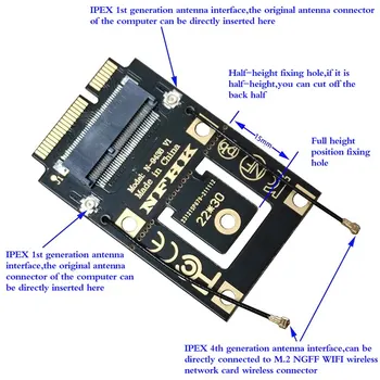 M. 2 NGFF į Mini PCI-E (PCIe+USB), Adapteris M. 2 Wi-fi