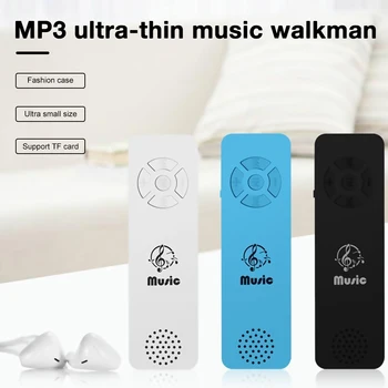 Mados MP3 Studentų Sporto Veikia Muzikos Walkman Ultra Plonas Kortelės Įdėjimas, Garsiakalbio Funkcija, MP3 Grotuvo Palaikymas