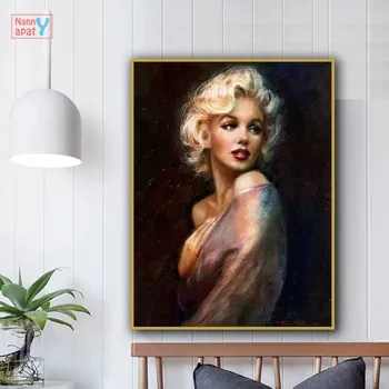 Marilyn Monroe Plakatas Mados Drobės Tapybos Paveikslas HD Spaudinių Portretas Tapybos Sienos Menas Nuotraukas Kambarį Namų Dekoro