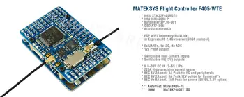 Matek MATEKSYS F405-WTE F405 STM32F405RET6 Skrydžio duomenų Valdytojas Built-in OSD SD Lizdas DPS310 RC Drone F405-PR Atnaujinta versija