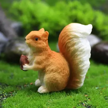 Mielas Mini Voverė Gyvūnų Miniatiūrinės Figūrėlės Pasakų Sodo Puošyba, Terariumai, Apdailos Priedai Dervos Amatai