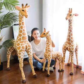 Milžinišką dydį Modeliavimas Žirafa Pliušiniai Žaislai Mielas iškamša Minkštas Realiame Gyvenime Tigras Lėlės Gimtadienio Dovana Vaikams, Miegamojo Puošimas
