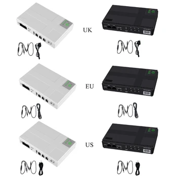 Mini UPS Baterija Atsargine, Nenutrūkstamo Maitinimo šaltinis, skirtas WiFi Router Webcam Lankomumo Mašina 5V 9V 12V POE LAN G2AB