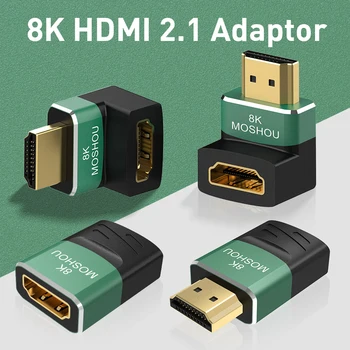 MOSHOU HDMI 2.1 Adapteris 8K Vyrų ir Moterų, Vaizdo Garso Keitiklis HDTV PS4 PS5 Nešiojamas 4K HDMI Extender moterį, Moteris