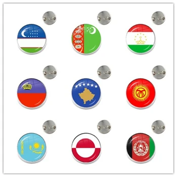Nacionalinė Vėliava, Uzbekistanas,Turkmėnistanas,Tadžikistanas,Lichtenšteinas,Kosove,Kirgizijoje,Kazachstane,Grenlandija,Afganistanas Sagės Smeigtukai