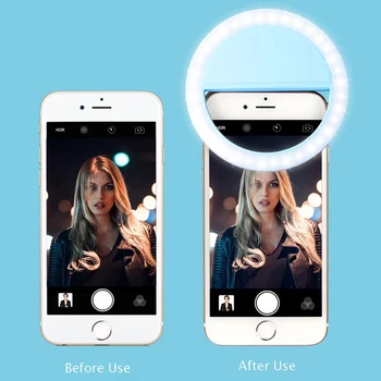 Naujas Nešiojamas LED Blykste Žiedas Šviesos Žiedo Įrašą Šviesos Universalus Selfie Lempa, Mobilusis Telefonas Lęšis iPhone 12 11 8 Plius 