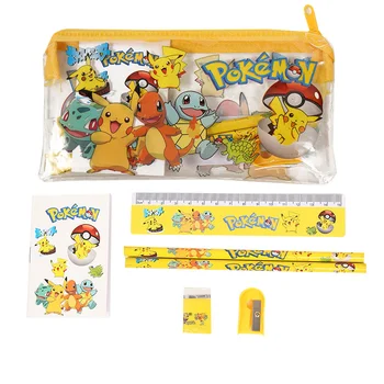 Naujas Pokemon Pikachu Anime Raštinės reikmenų Rinkinys, Krepšys Vaikų Mielas Animacinių filmų Studentų Pieštukų Dėžutė Raštinės reikmenų Rinkinys, Gimtadienio Dovana žaislas ornamentu