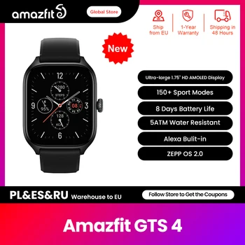 Naujas Produktas 2022 Amazfit GTS 4 Smartwatch Su Alexa Built-150 Sporto režimas Smart Žiūrėti Zepp 