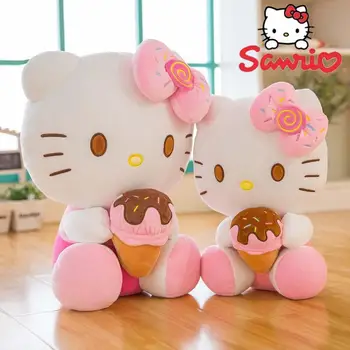 Naujas Sanrio Ledų Hello Kitty Pliušinis Žaislas Animacinių filmų Peluche Kawaii Plushies Įdaryti Lėlės Mielas KT Miega Pagalvę Žaislai Mergaitėms