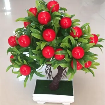 Ne nyksta Dirbtinis Bonsai Mini Vaisius Medžio, Augalų Puodą Kambarį Sodo Stalas Biuro Dekoras Plastiko vaismedžių puodą su Vaisių