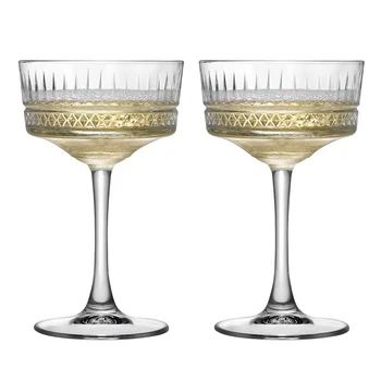 Nemokamas Pristatymas 2VNT Elysia Šampano Taures, Goblet Kokteilių Stiklines Martinio Stiklas Rinkinys 2