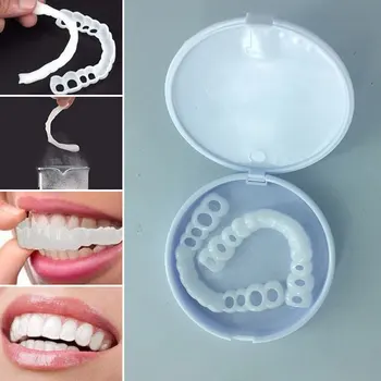 Netikras Dantis Modeliavimas Petnešos Šypsosi Laminatės Dantų Protezus Kosmetikos Viršutinės Ir Apatinės Netikrus Dantis Padengti Puikus Šypsosi Balta Naujas Įrankis